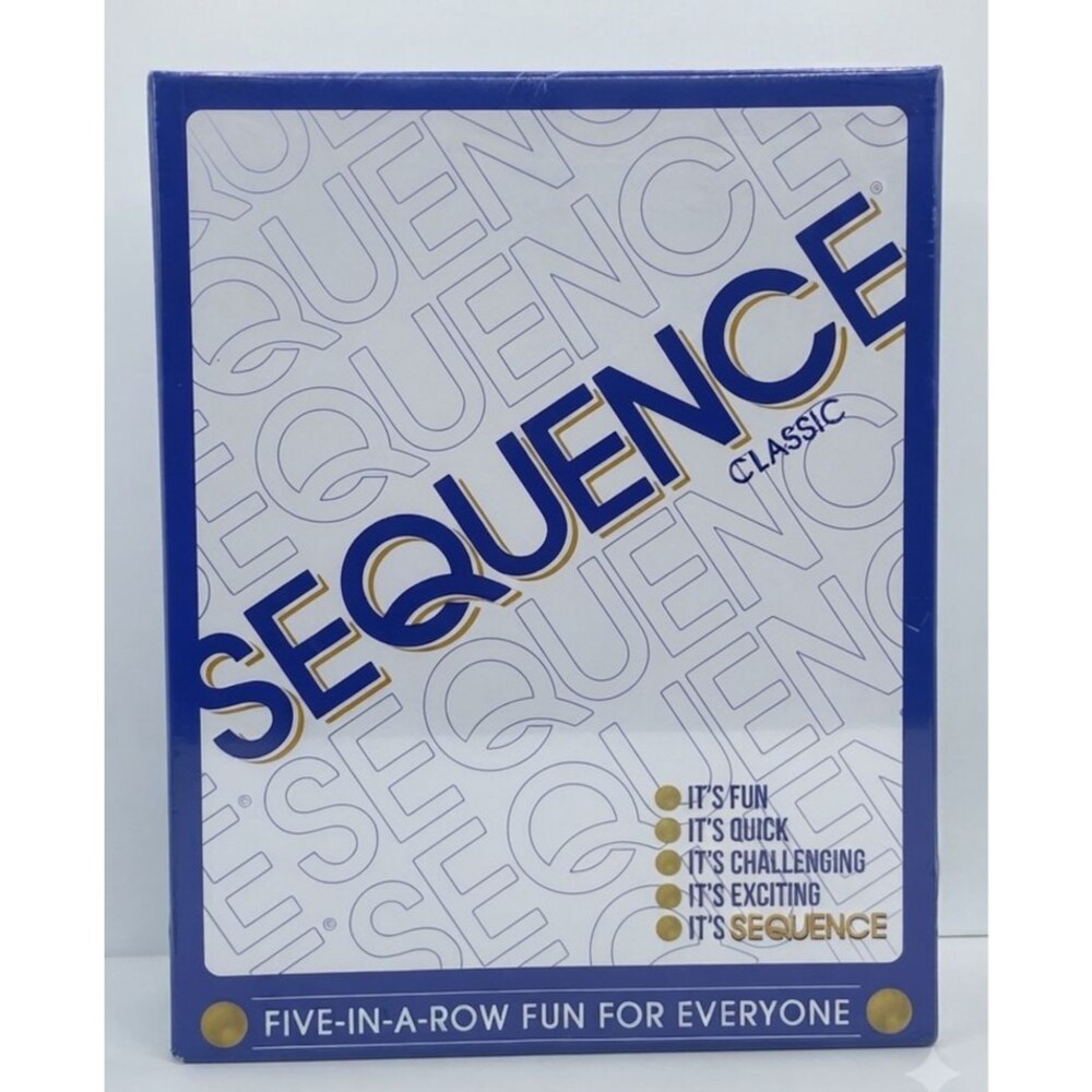 NEW SEALED SEQUENCE Classic Board Game Five-In-A-Row Fun For Everyone